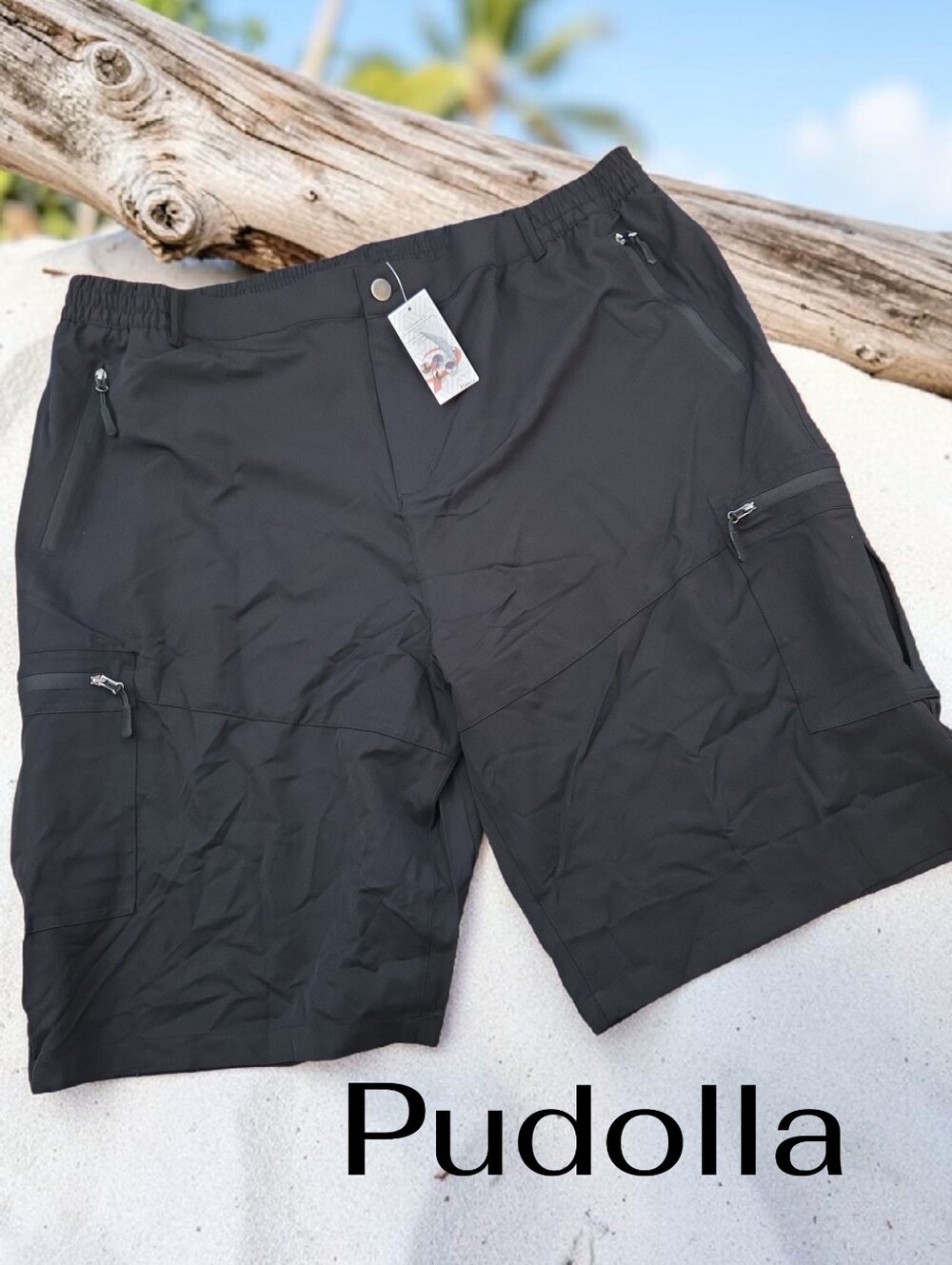 Puddolla cargo black active shorts Adults Women  3XL